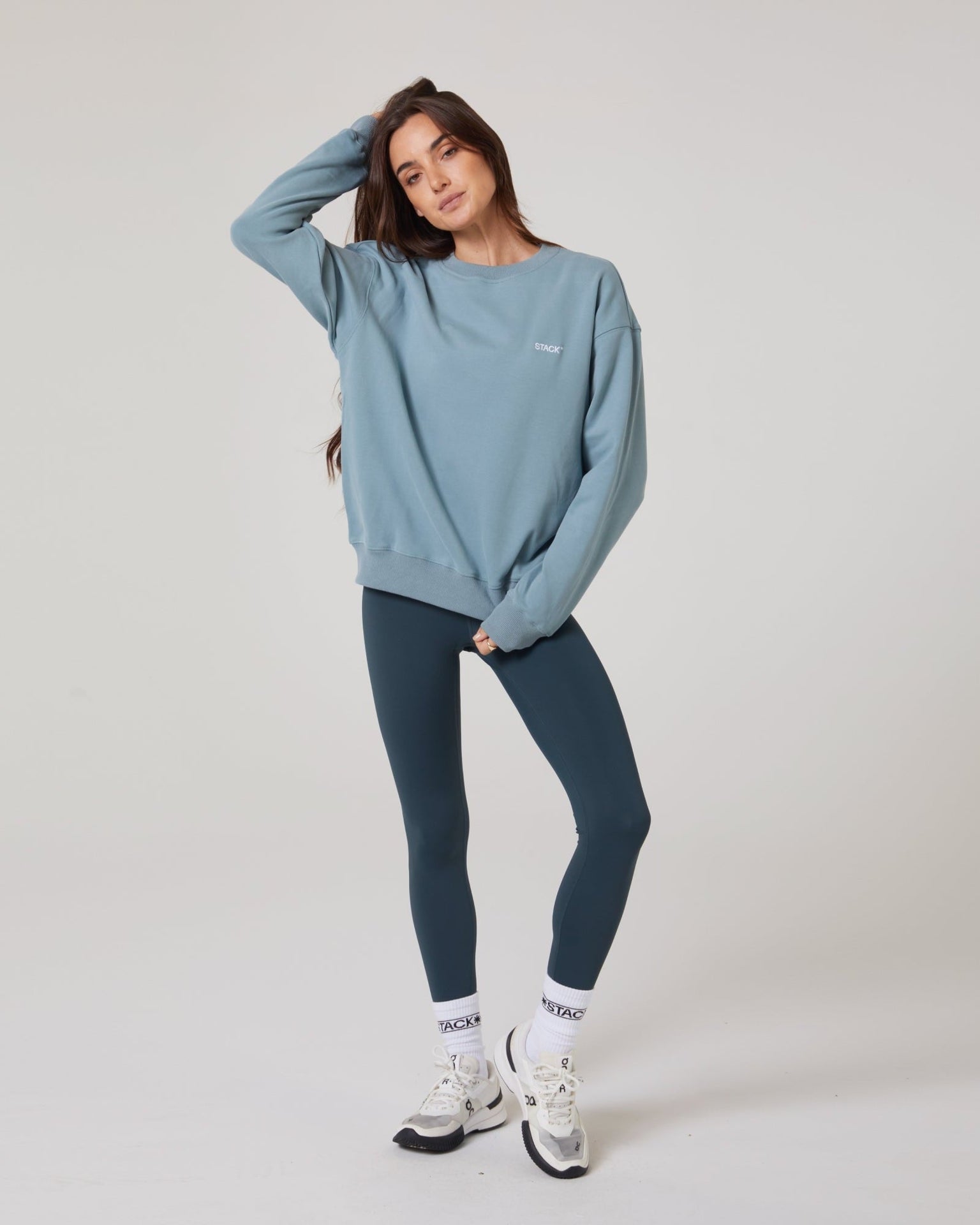 CloudCore* Crewneck-Steel Blue-XS-Stack Athletics