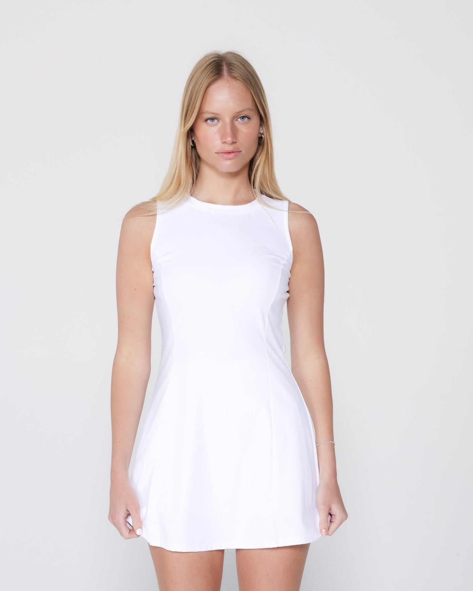 Courtside Dress-White-XXS-Stack Athletics