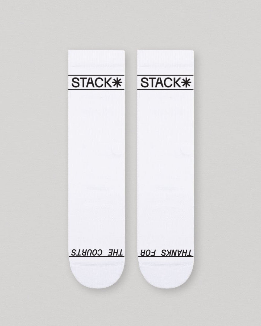 Daily Crew Sock-White-Small-Stack Athletics