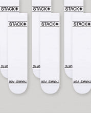 Daily Crew Sock-White-Small-Stack Athletics