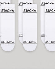 Daily Quarter Sock-White-Small-Stack Athletics