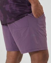 Endura* Short 7"-Plum | Lined-S-Stack Athletics