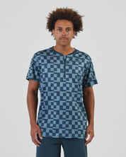 Flowstate* Zip Tee-Dark Sea Mini Court-Check-S-Stack Athletics