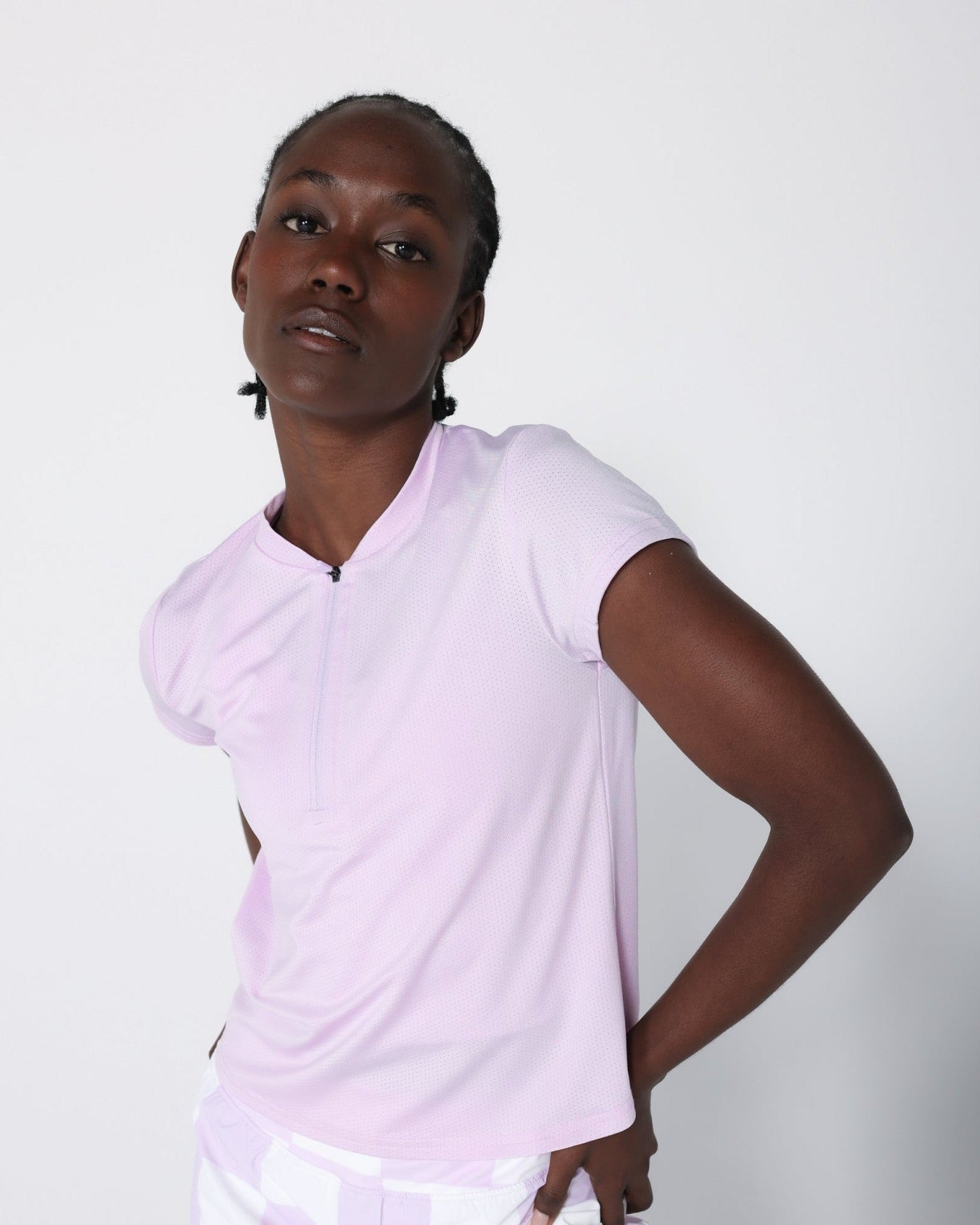 Flowstate* Zip Tee-Lavender Haze-XS-Stack Athletics
