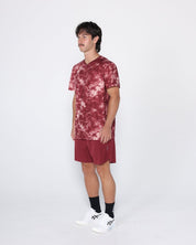 Flowstate* Zip Tee-Oxford Red Acid-Dye-S-Stack Athletics