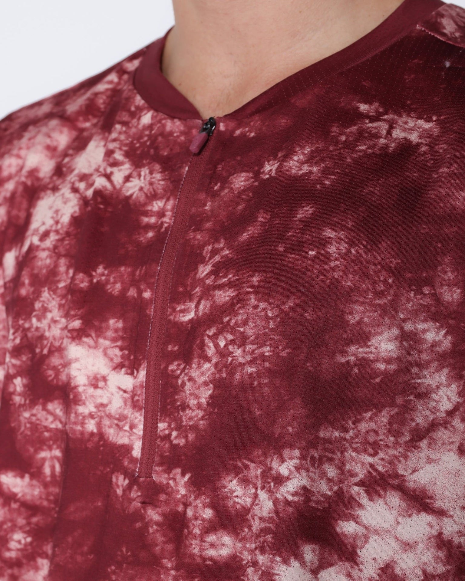 Flowstate* Zip Tee-Oxford Red Acid-Dye-S-Stack Athletics