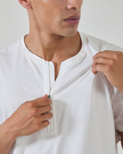 Flowstate* Zip Tee-White-S-Stack Athletics