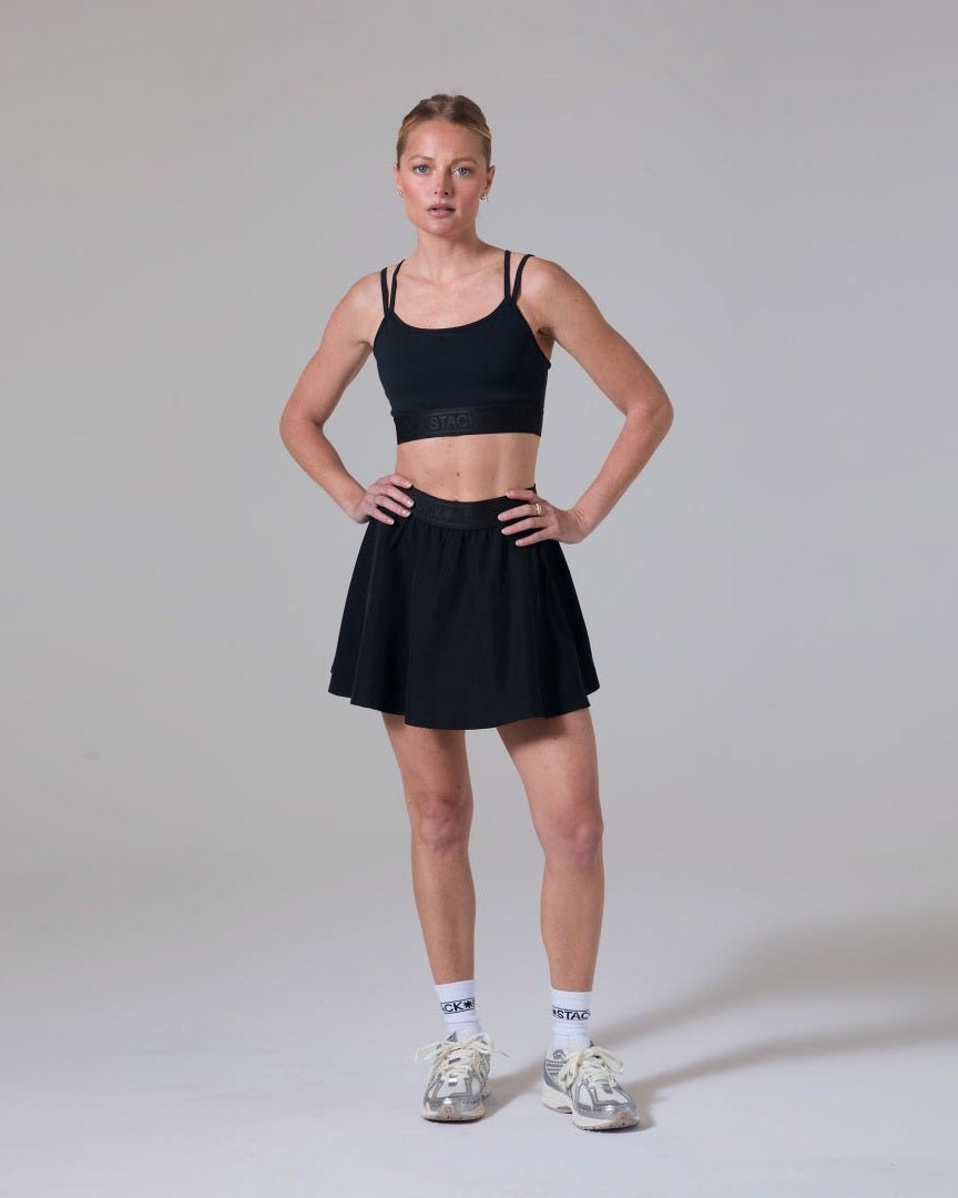Icon* Double Strap Bra-Black-XS-Stack Athletics