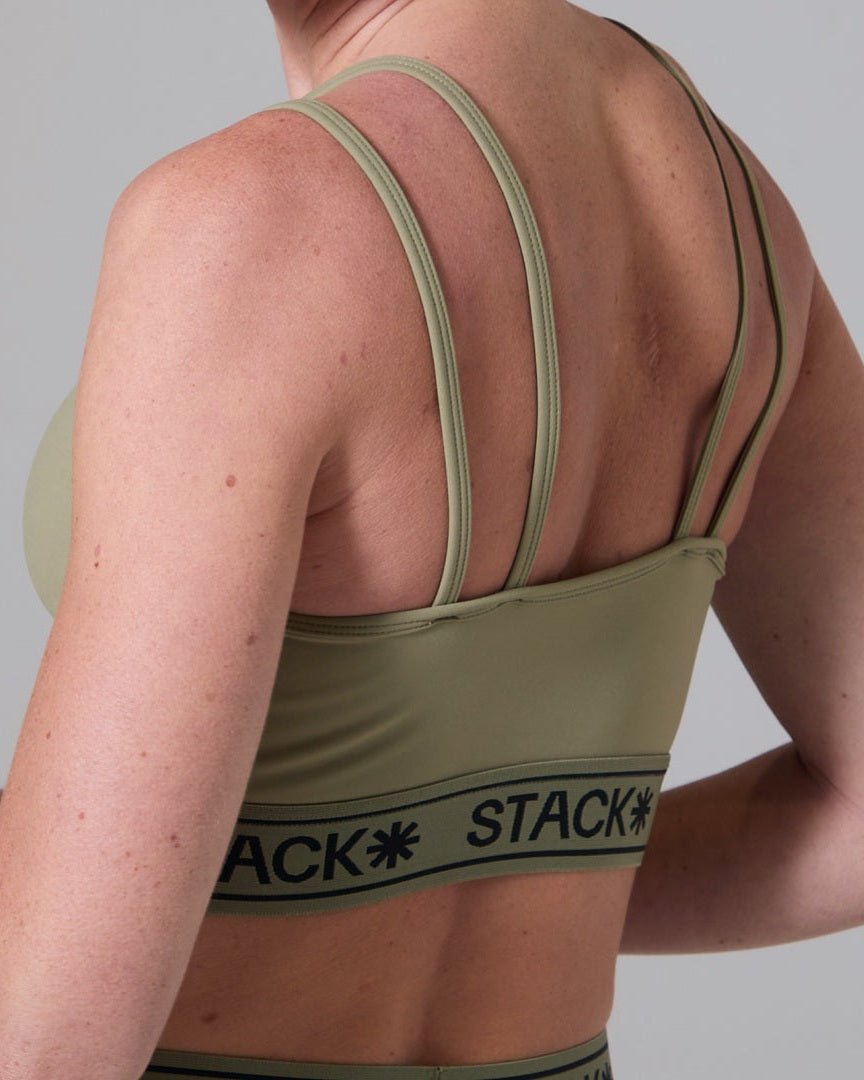Icon* Double Strap Bra-Sage-XS-Stack Athletics