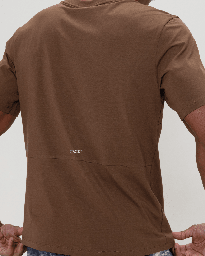 Icon Hybrid Tee-Cocoa-S-Stack Athletics
