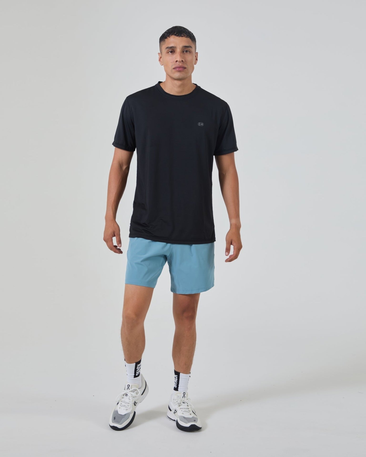Repeat Short 7"-Steel Blue-S-Stack Athletics
