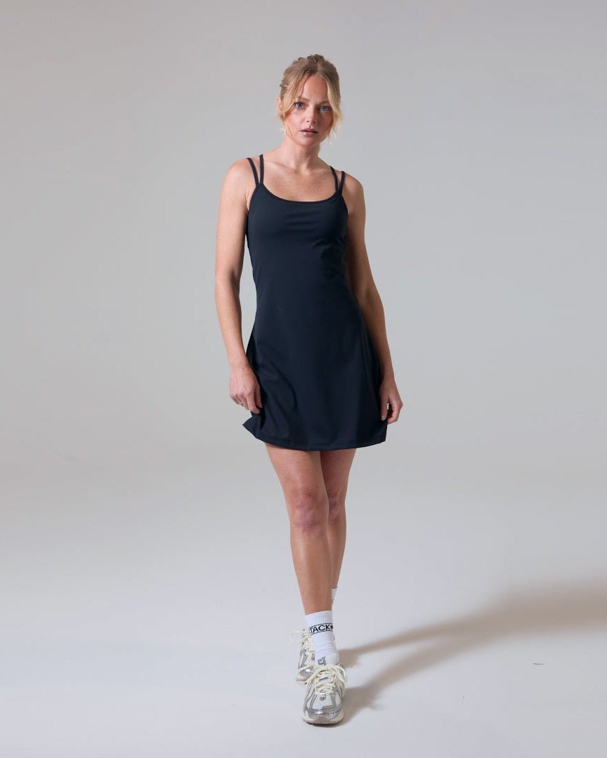 Replay Double Strap Dress-Black-XS-Stack Athletics