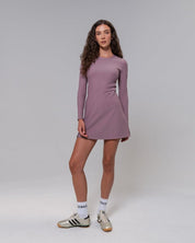 RibTech* Courtside Long Sleeve Dress-Amethyst-XXS-Stack Athletics
