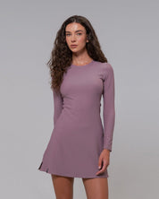 RibTech* Courtside Long Sleeve Dress-Amethyst-XXS-Stack Athletics