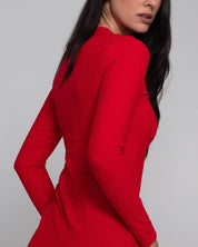 RibTech* Courtside Long Sleeve Dress-Black-XXS-Stack Athletics