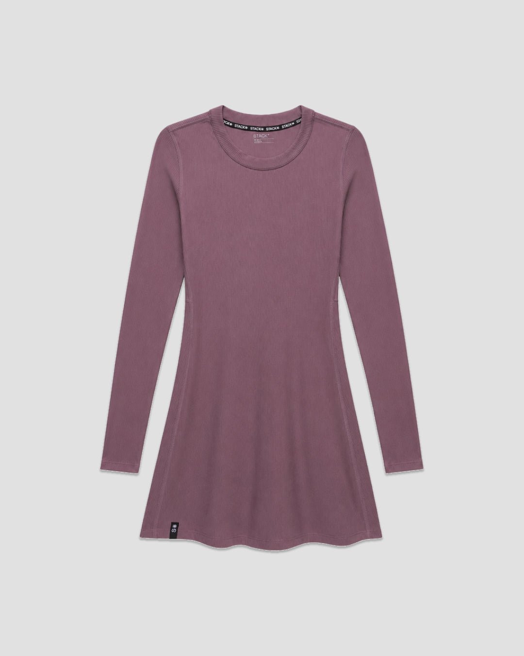 RibTech* Courtside Long Sleeve Dress-Cherry-XXS-Stack Athletics