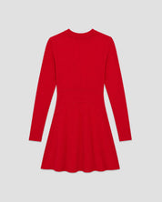 RibTech* Courtside Long Sleeve Dress-Cherry-XXS-Stack Athletics
