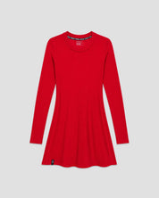 RibTech* Courtside Long Sleeve Dress-Cherry-XXS-Stack Athletics