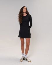 RibTech* Courtside Long Sleeve Dress-Smokey Navy-XXS-Stack Athletics