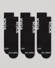 Tagged Crew Sock-Black-Small-Stack Athletics