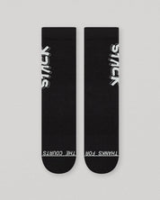 Tagged Crew Sock-Black-Small-Stack Athletics