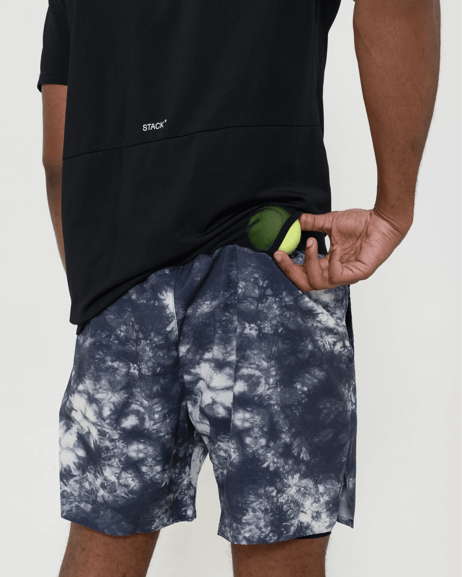 Tourney Short 6" Lined-Black Acid-Dye-S-Stack Athletics
