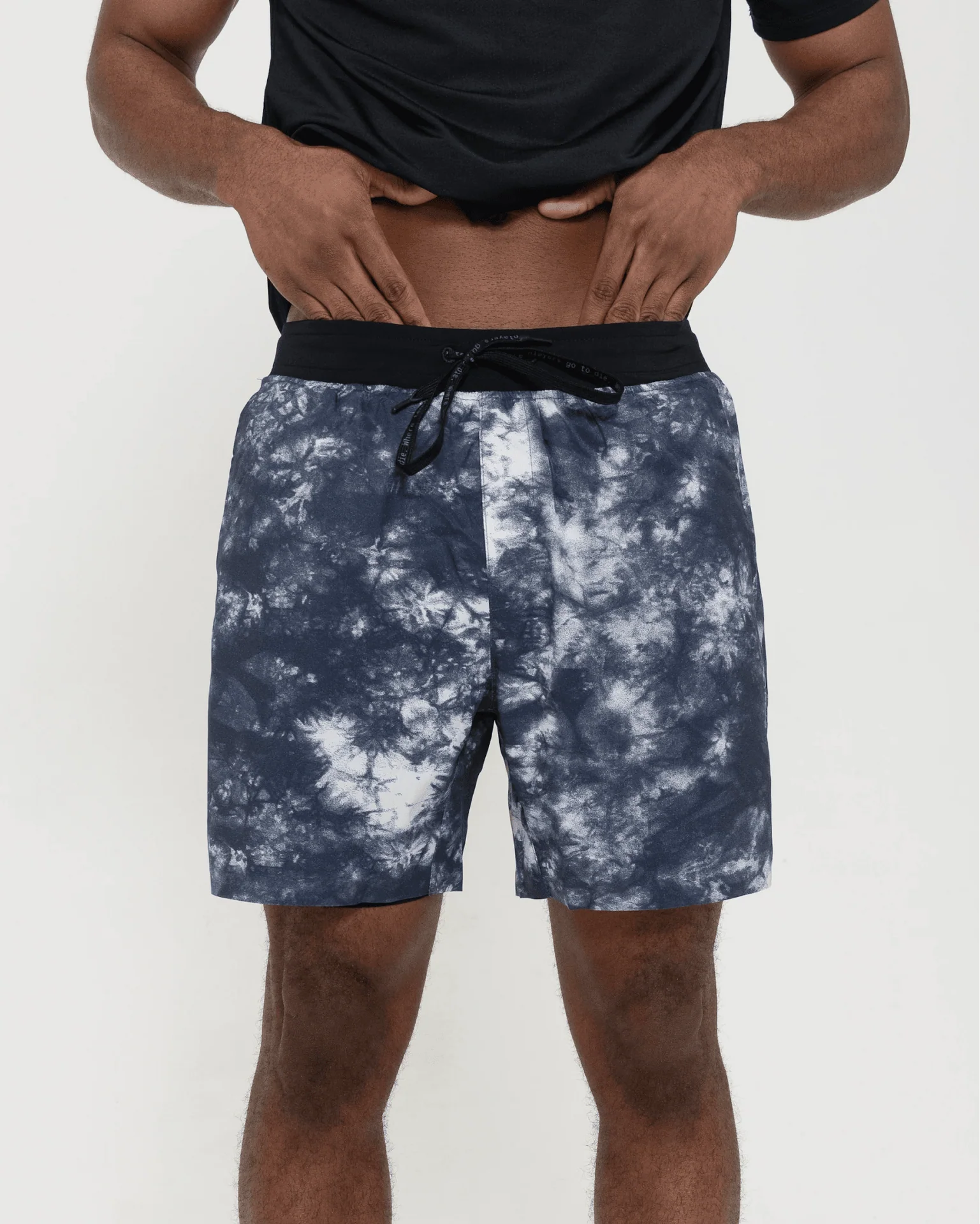 Tourney Short 6" Lined-Black Acid-Dye-S-Stack Athletics