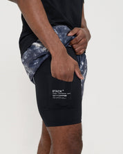 Tourney Short 6" Lined-Black Acid-Dye-S-Stack Athletics