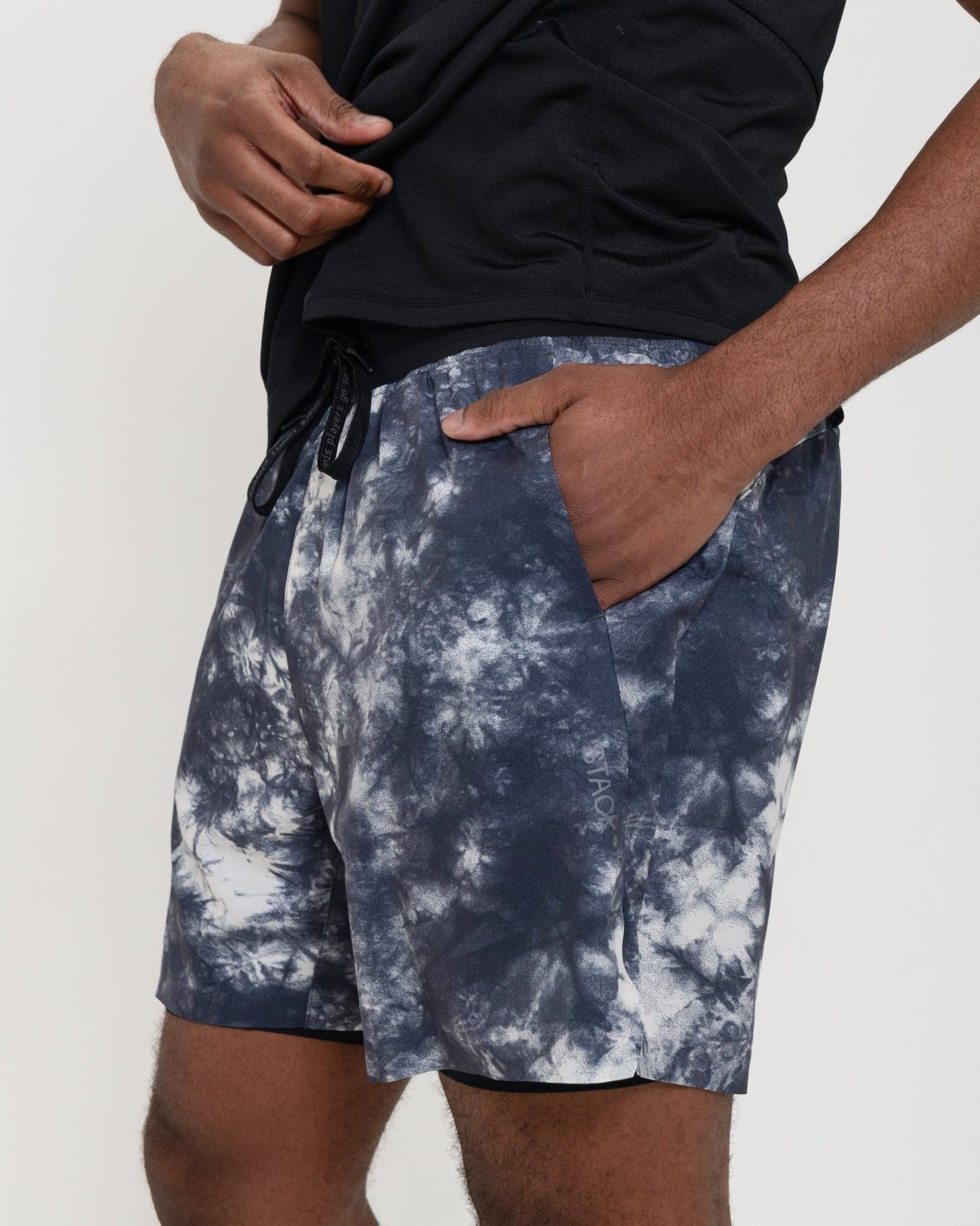 Tourney Short 6" Lined-Black Acid-Dye-S-Stack Athletics