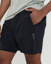 Tourney Short 6" Lined-Black-S-Stack Athletics
