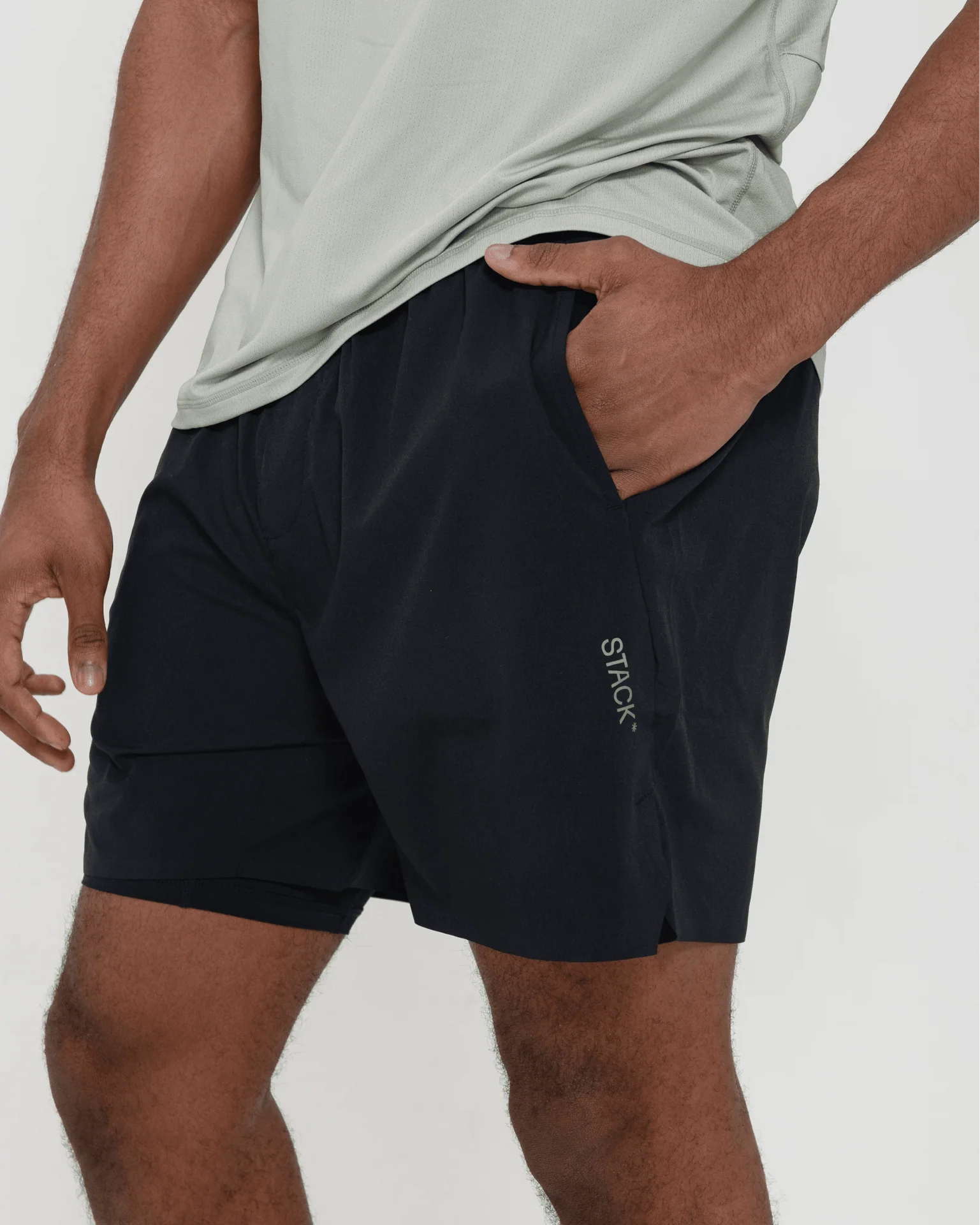 Tourney Short 6" Lined-Black-S-Stack Athletics