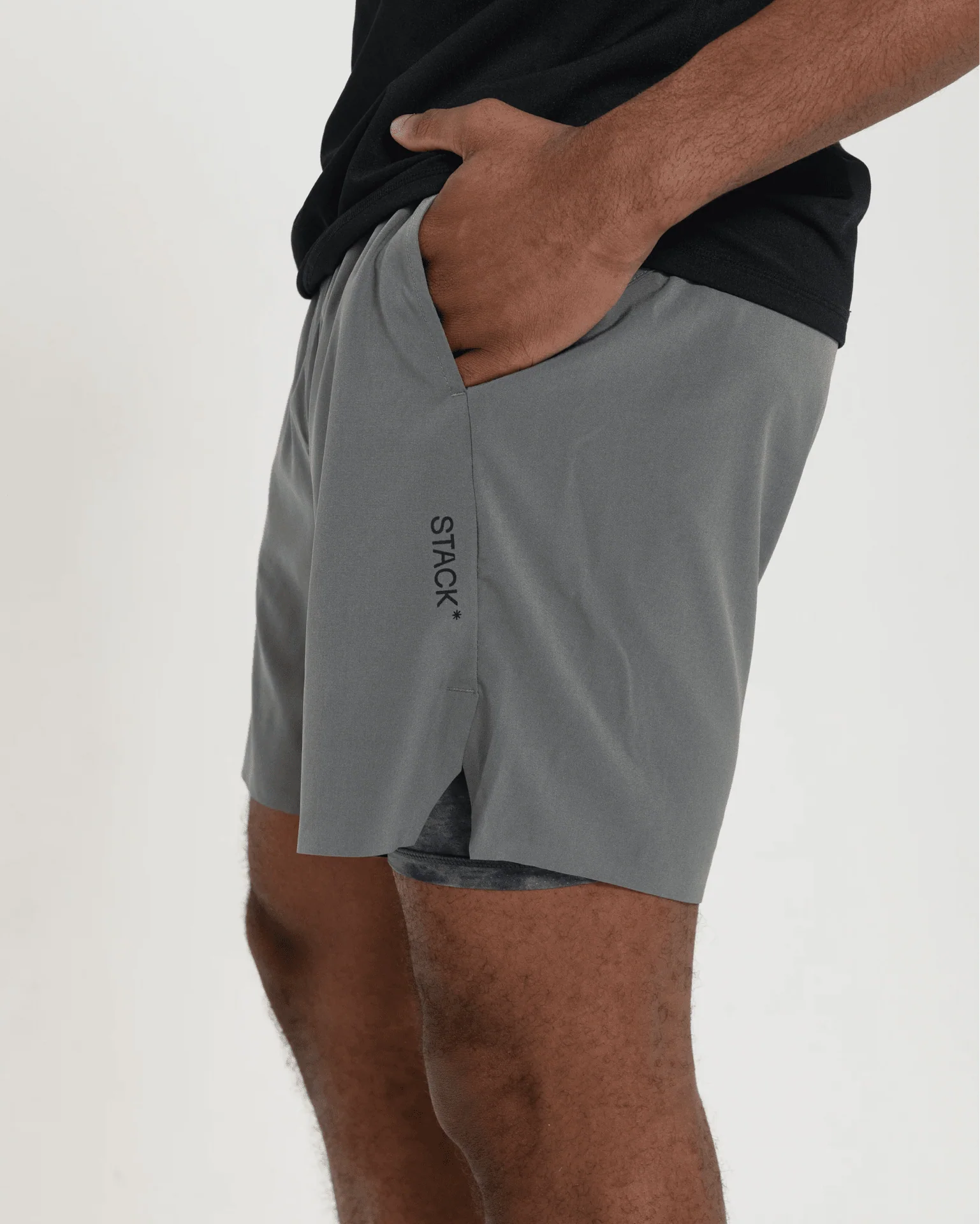Tourney Short 6" Lined-Gravel-S-Stack Athletics