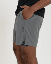 Tourney Short 6" Lined-Gravel-S-Stack Athletics