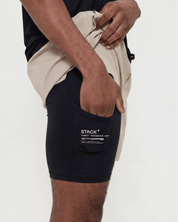 Tourney Short 6" Lined-Sand-S-Stack Athletics