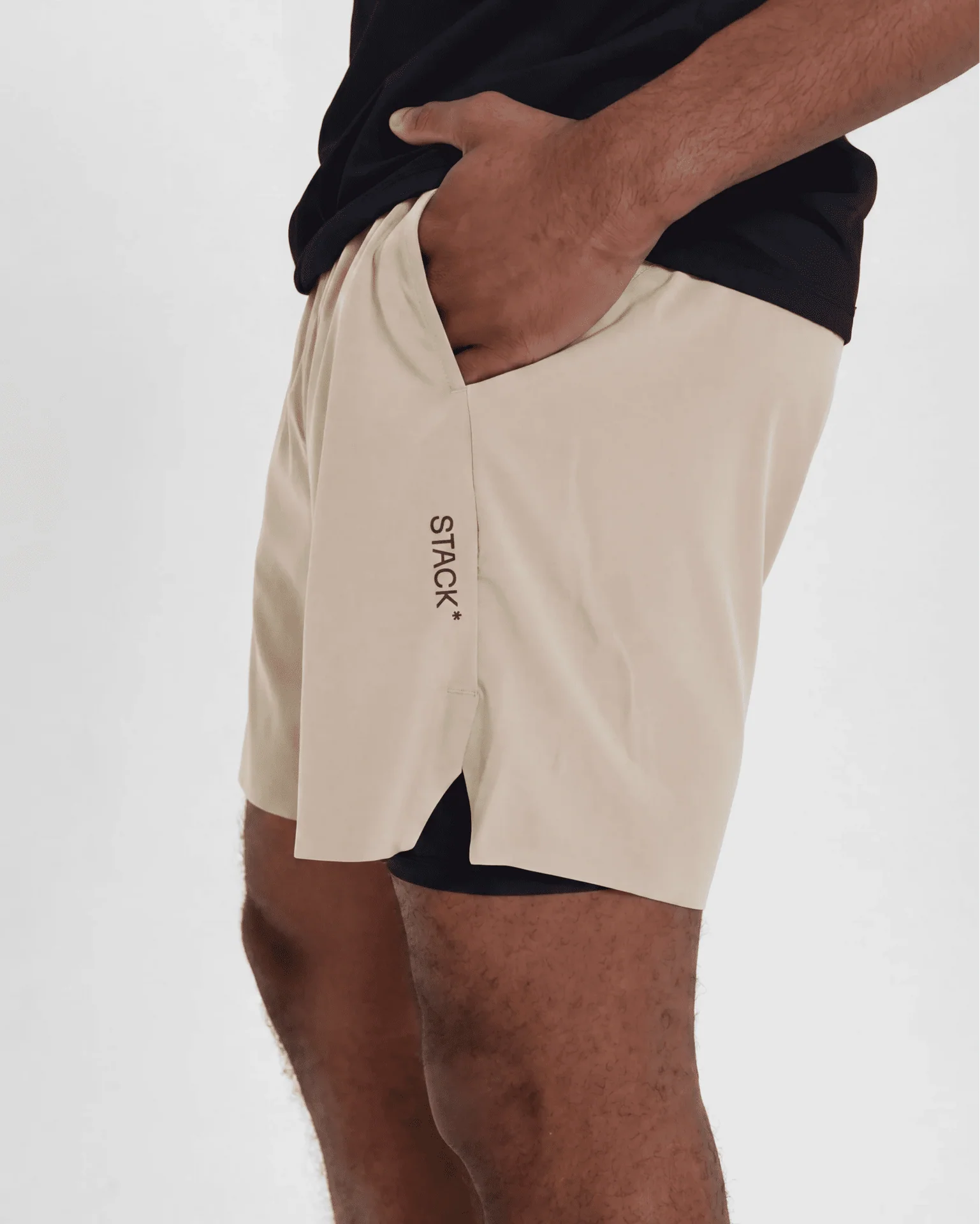 Tourney Short 6" Lined-Sand-S-Stack Athletics