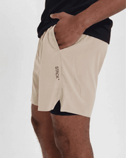 Tourney Short 6" Lined-Sand-S-Stack Athletics