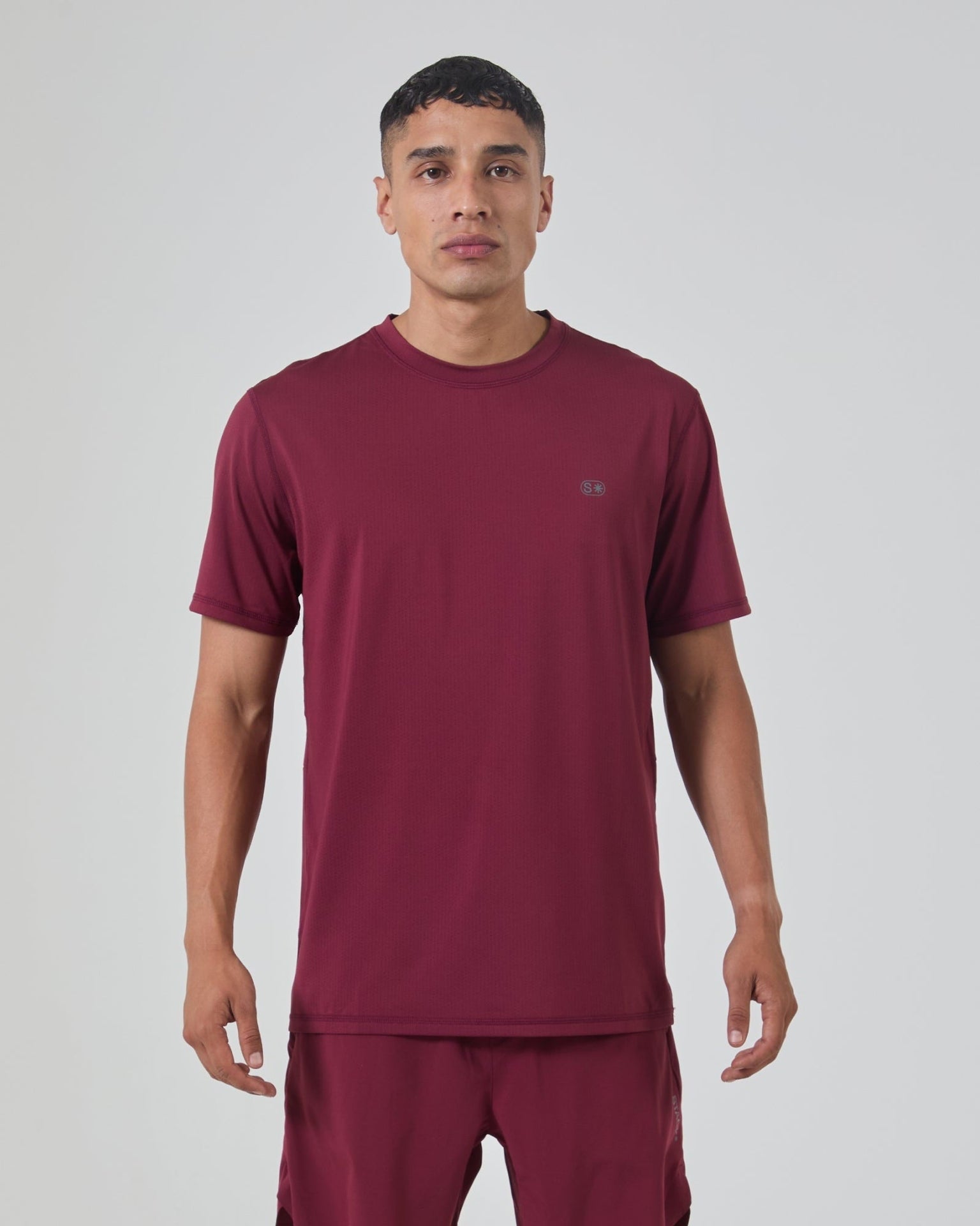 Volleysoft* Performance Tee-Oxford Red-S-Stack Athletics