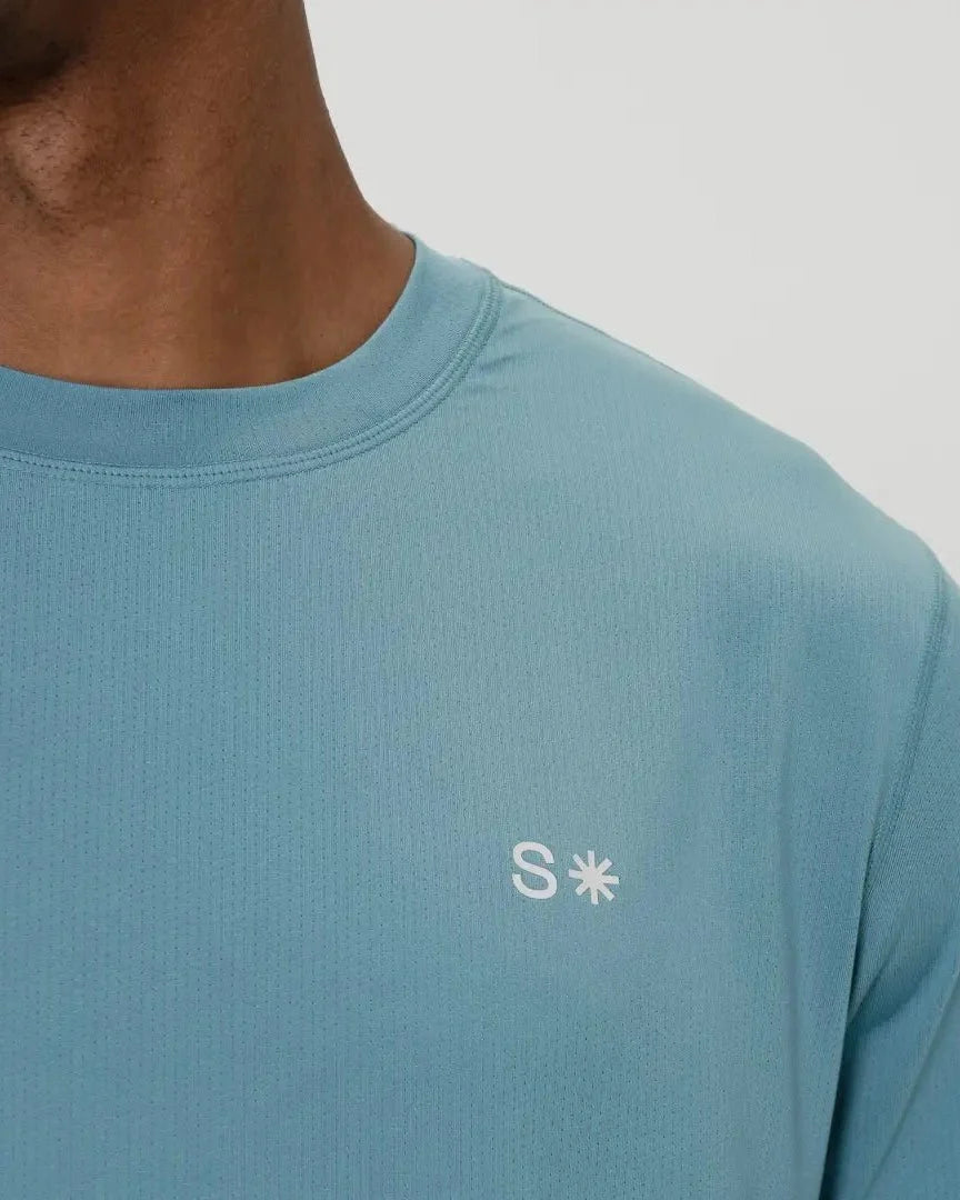 Volleysoft* Performance Tee-Steel Blue-S-Stack Athletics